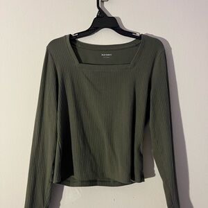 Old Navy Women's Forest Green Long Sleeve Top